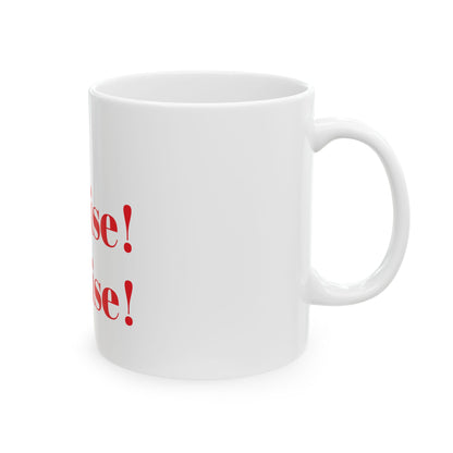 Cheerful Ceramic Mug - "Surprise!" Design - Perfect Gift for Celebrations