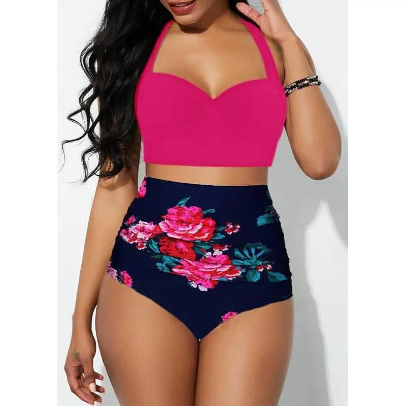 high waisted bathing suit