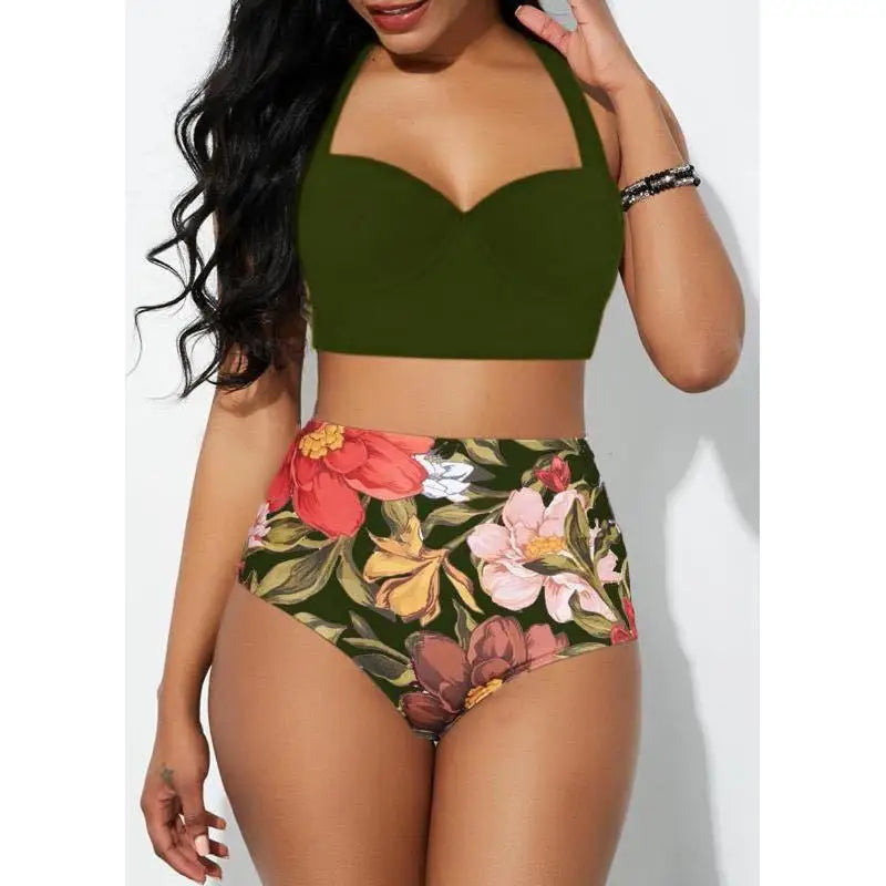 high waisted bathing suit